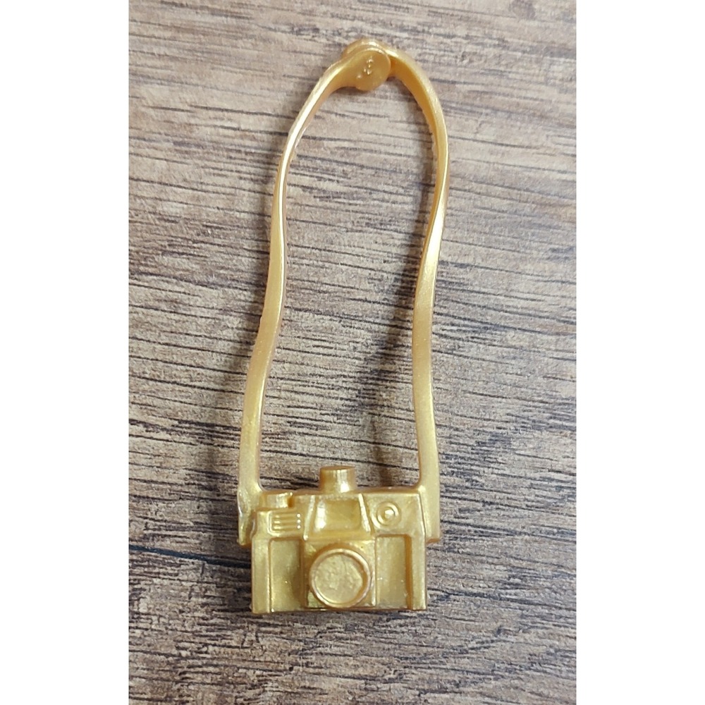 Barbie Doll Accessory Gold Camera With Neck Strap Unbranded Z11